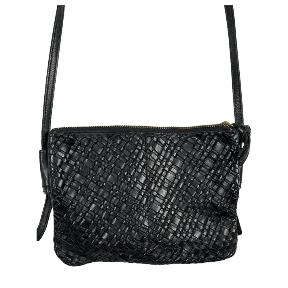 Madewell black leather crossbody purse